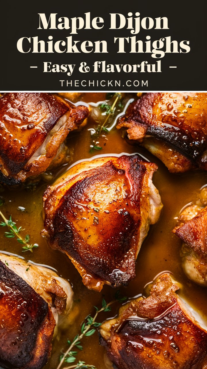 Maple Dijon Chicken Thighs – A Sweet, Savory, and Irresistibly Crispy Delight