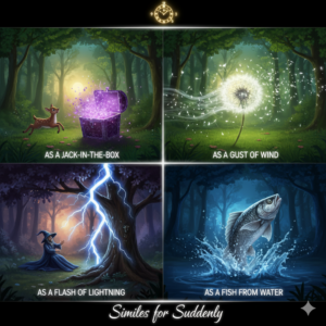 Read more about the article Similes for Suddenly: The Hidden Truth Writers Don’t Share 🤫