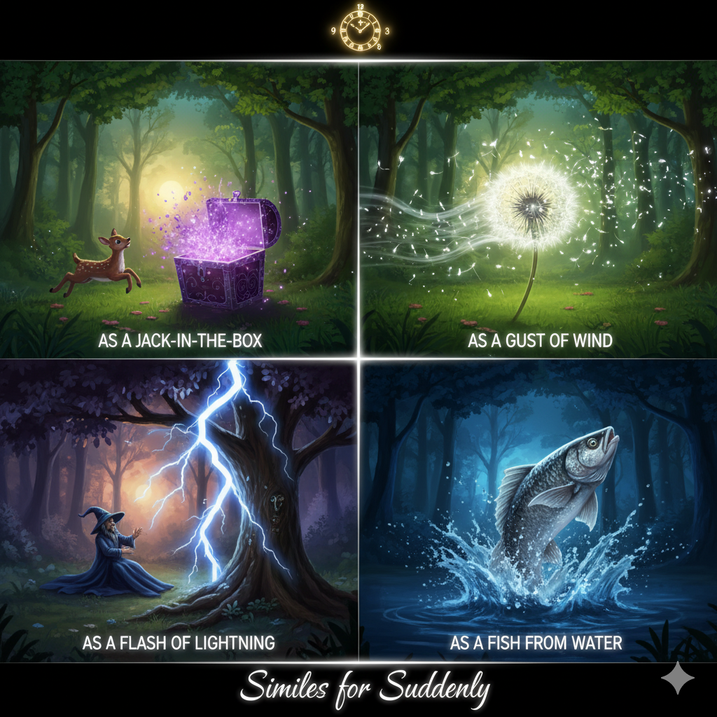 Similes for Suddenly
