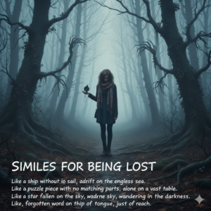 Read more about the article 🧭  Similes for Being Lost to Express Deep Emotions 2025 🌌