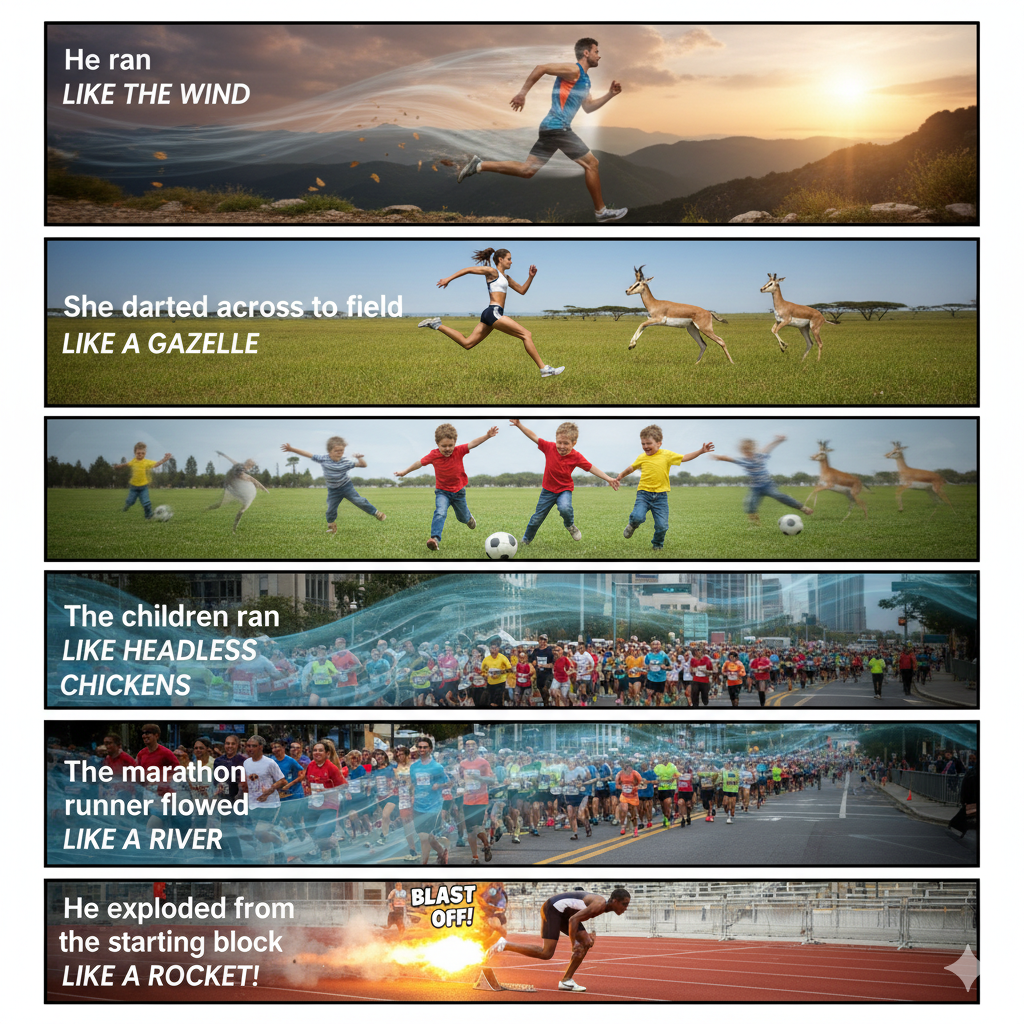 Similes for Running