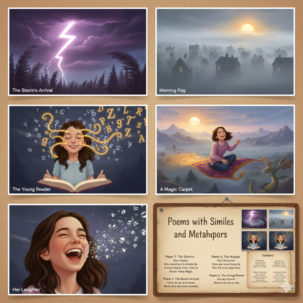 Read more about the article Poems with Similes and Metaphors for Middle School 🌸💬