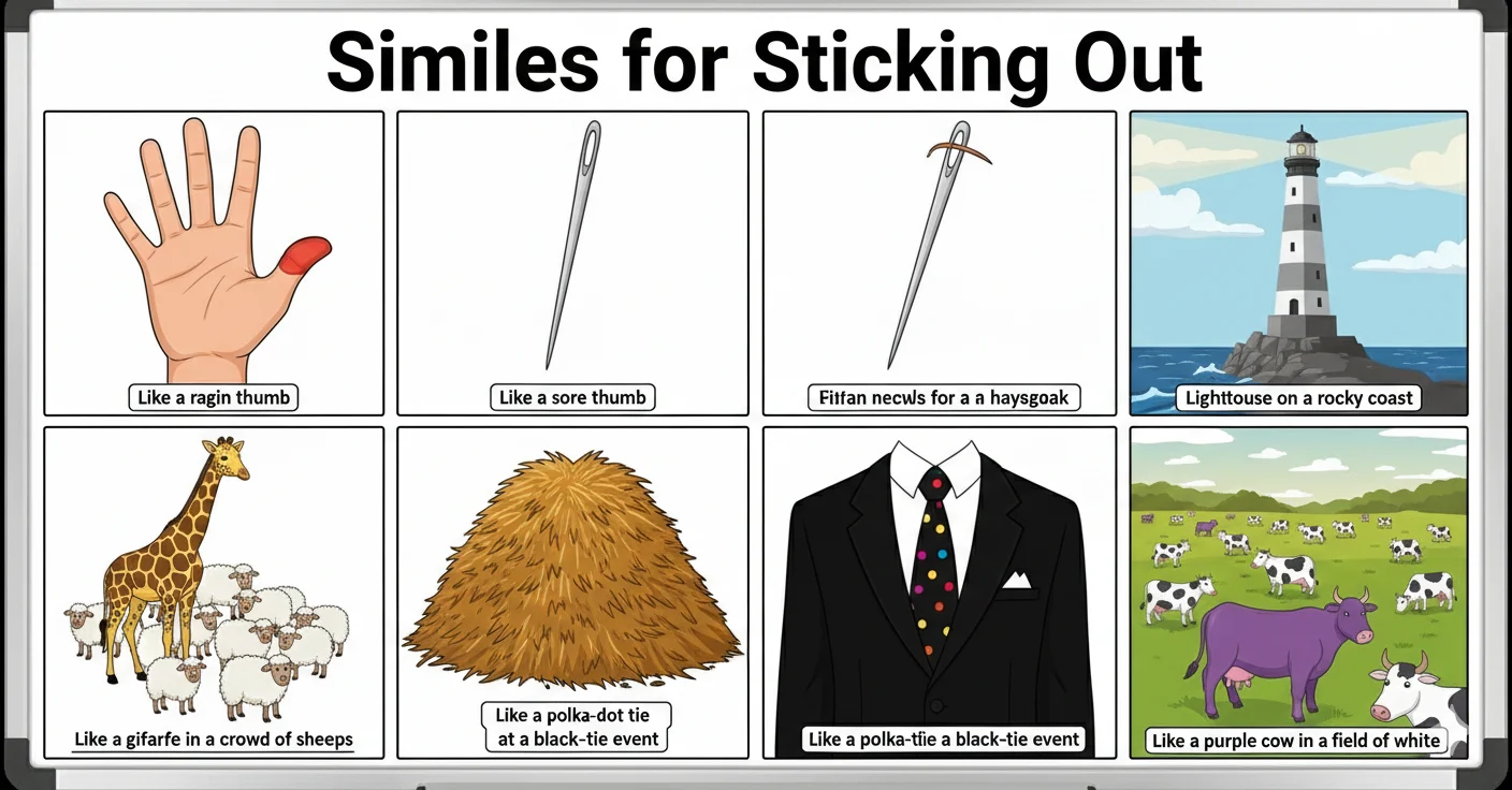 Similes for Sticking Out