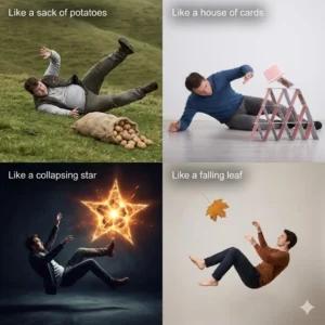 Read more about the article 40+Similes for Falling Down That Capture Sudden Impact