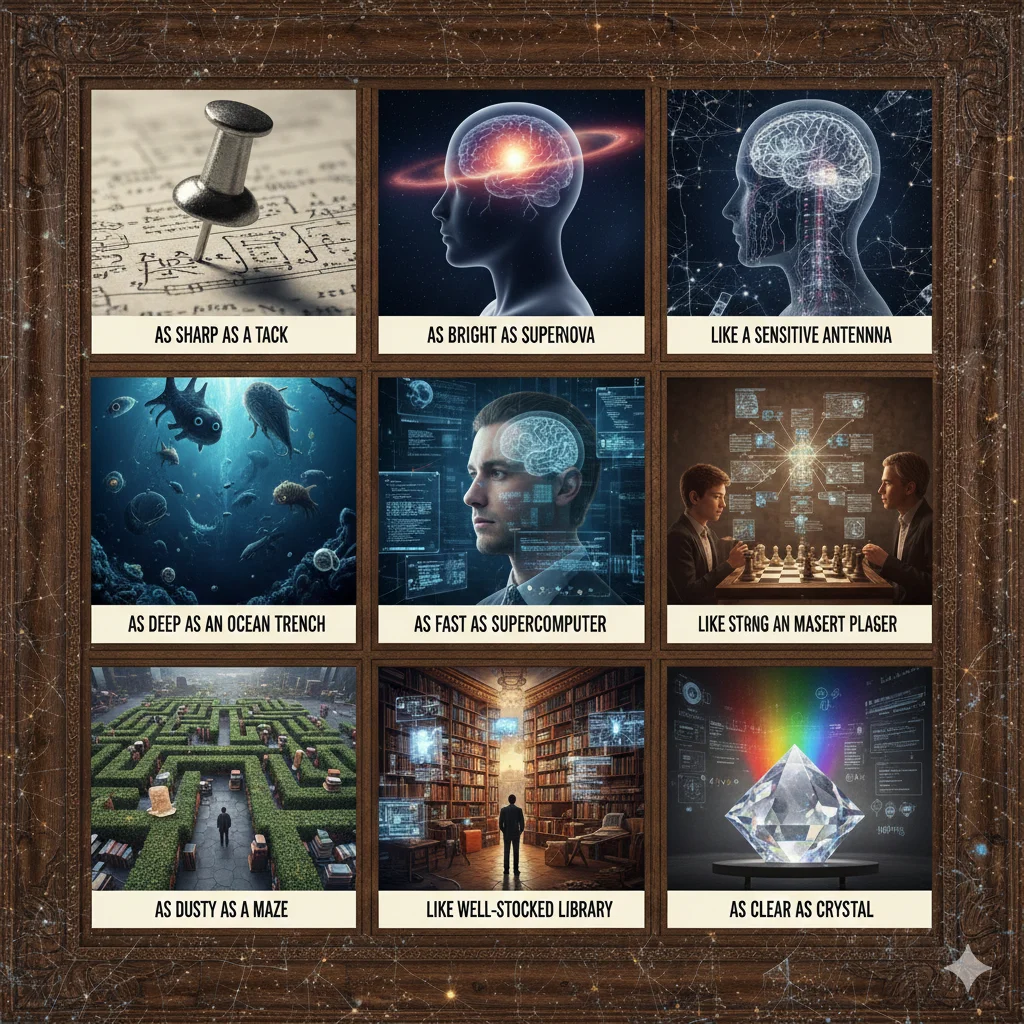 similes for intelligent