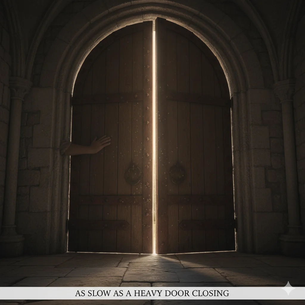 As Slow as a Heavy Door Closing