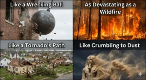 Read more about the article 30 Powerful Similes for Destruction to Intensify Your Writing