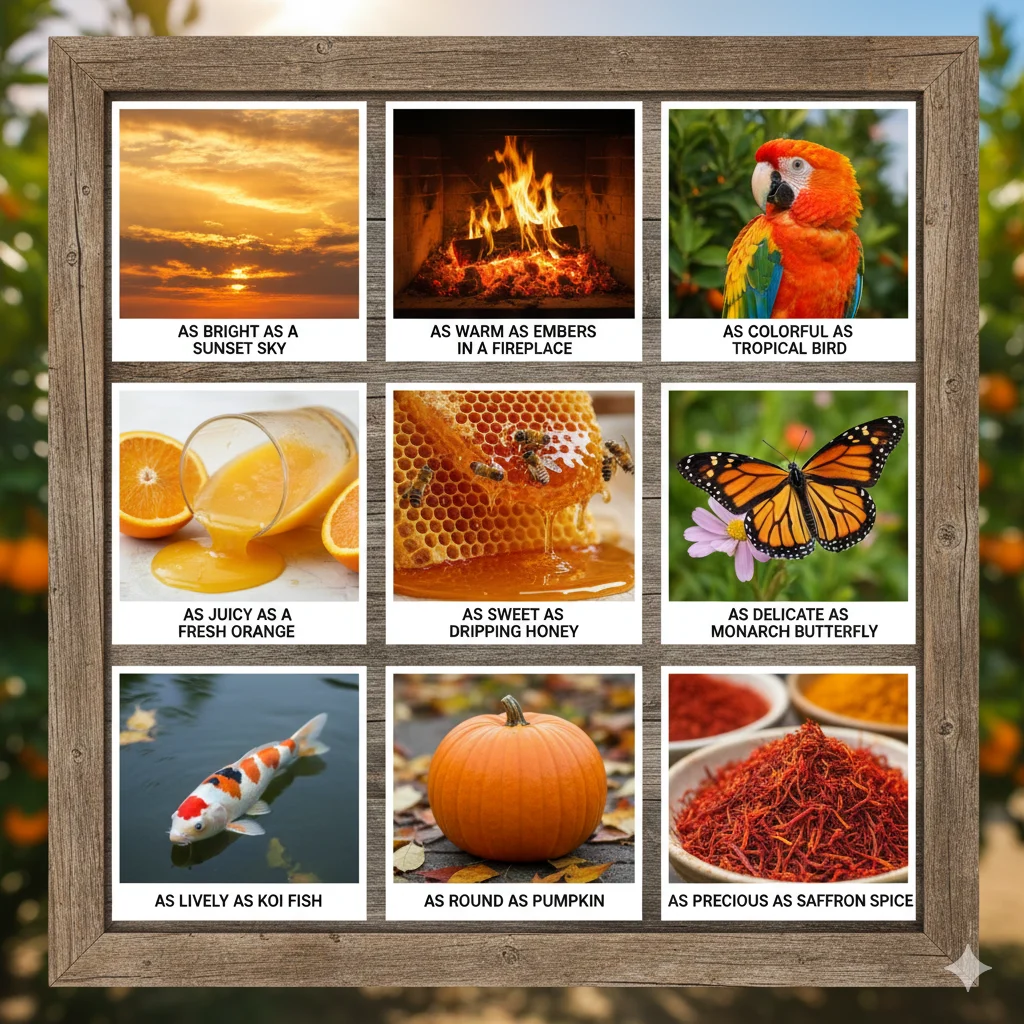 Read more about the article 35 Vibrant Similes for Orange to Brighten Your Writing