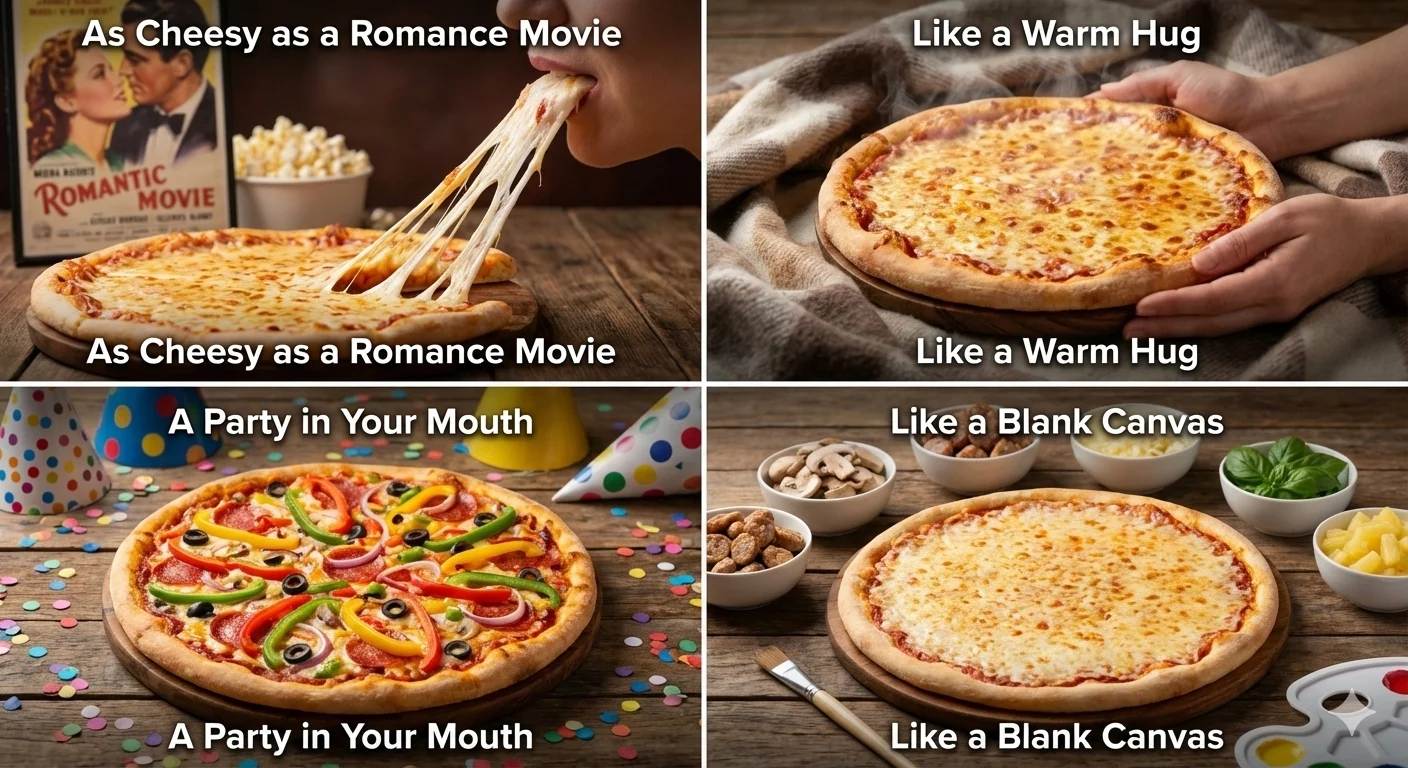 Read more about the article 🍕 35 Mouthwatering Similes for Pizza to Spice Up Your Writing